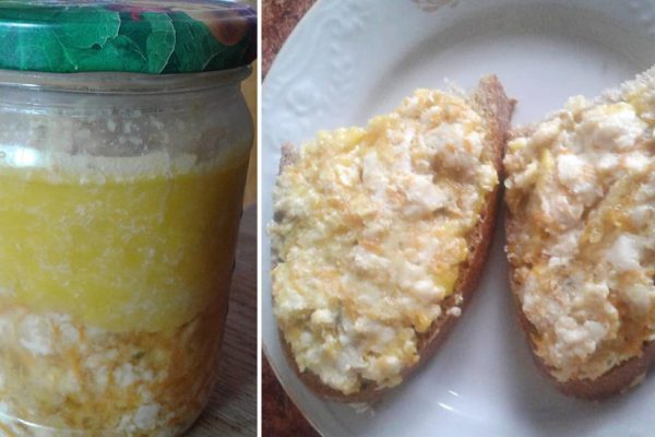 Намазка на хлеб из сала, которую муж в темноте путает с тушенкой