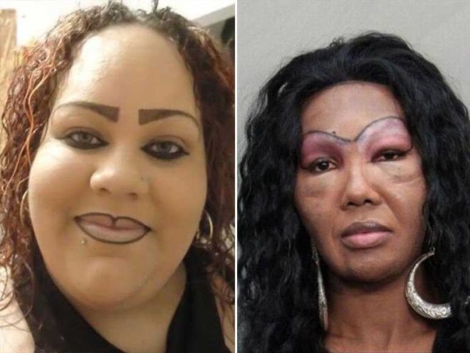 неудачный макияж