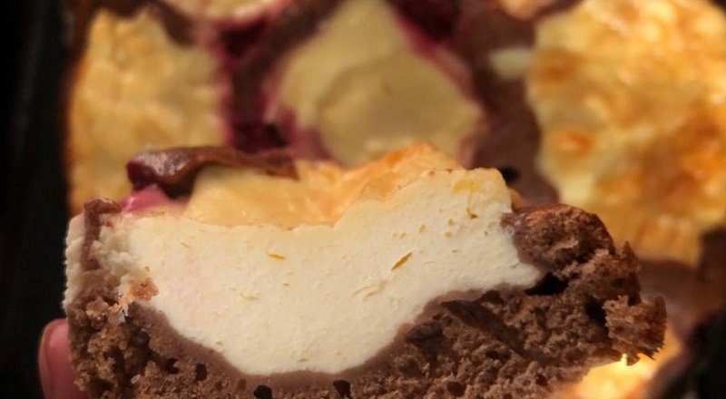 пирог с вишней и творогом