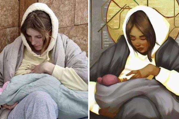 Мадонна из киевского метро, или Как фото украинки стало иконой в храме Неаполя