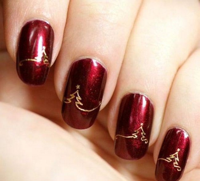 новогодний дизайн ногтей