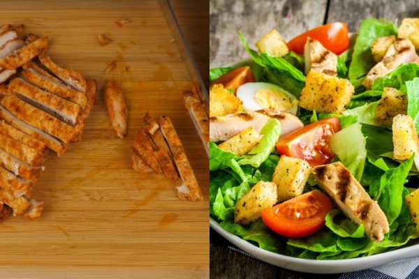 Подборка салатов с куриным филе