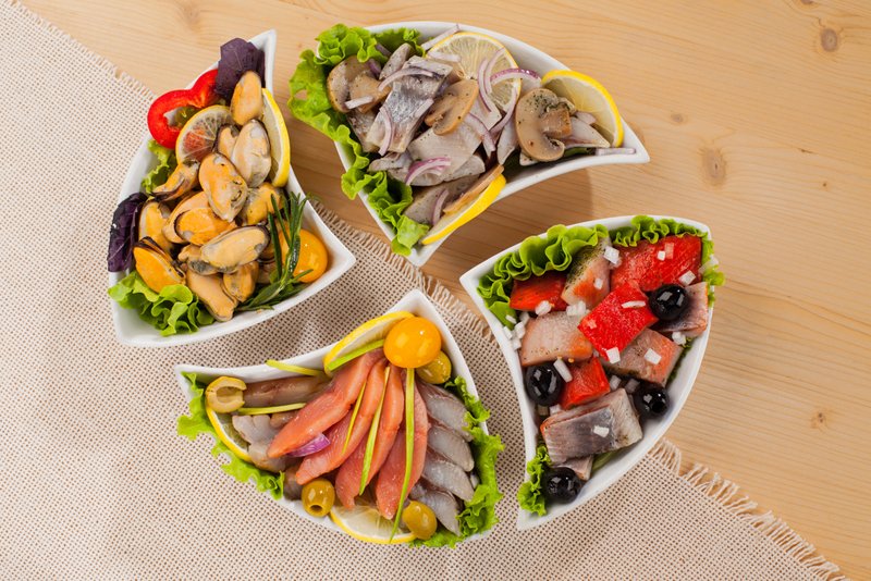 оформление блюд закусок