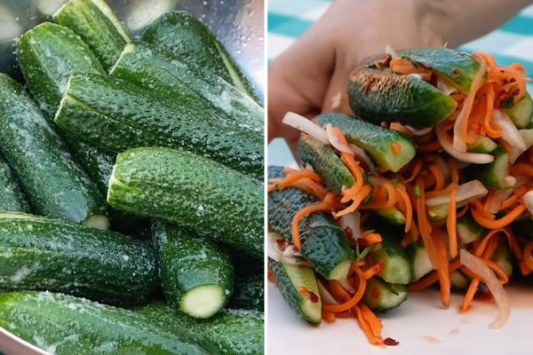 Муж без малосольных огурцов жить не может, засолила цыганских целую кастрюлю