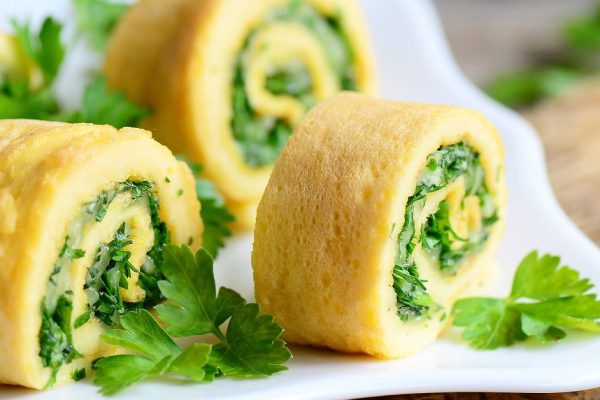 Как приготовить двухслойный омлет с сыром