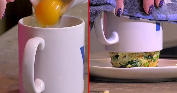 Она просто смешала яйцо и хлеб в чашке. Результат заставил меня глотать слюнки!