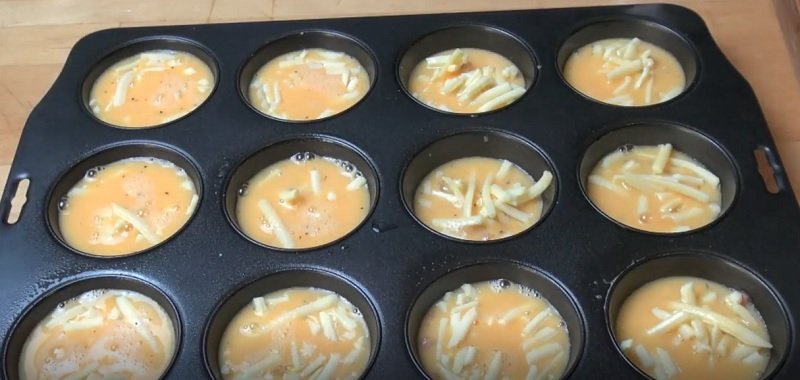 омлет в формочках