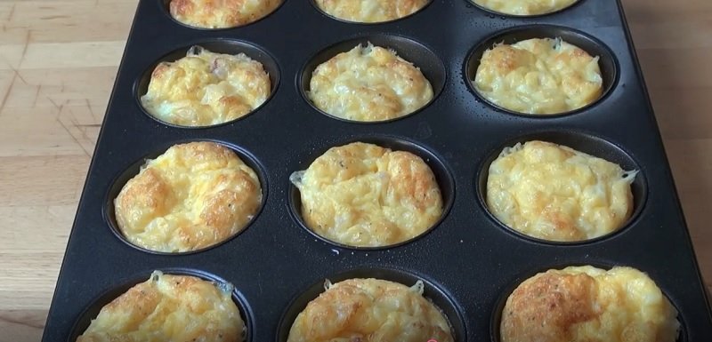 омлет в формочках