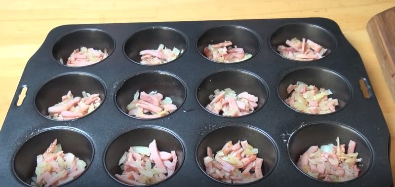 омлет в формочках