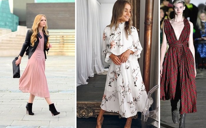 плиссированные платья