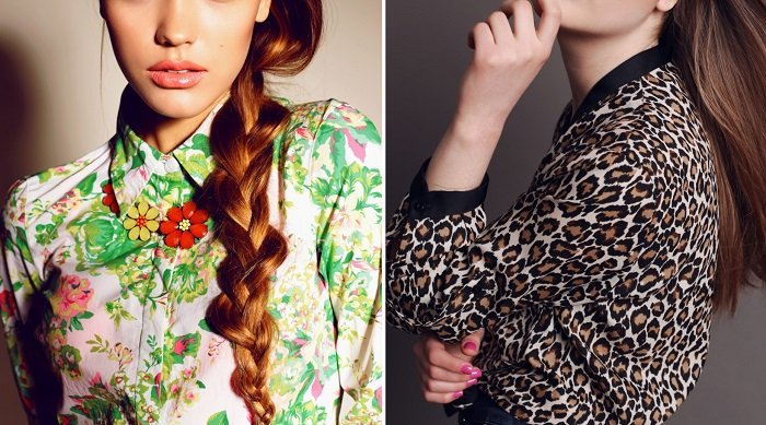 блузка с принтом