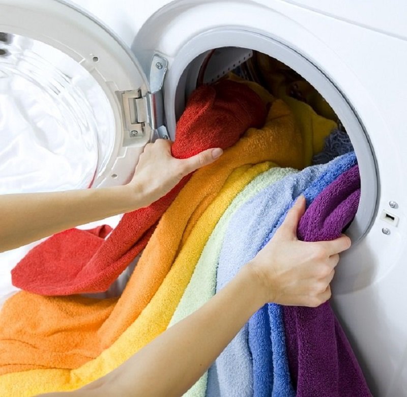 разноцветные полотенца