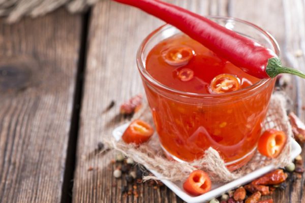 Portion of fresh homemade Chili Sauce