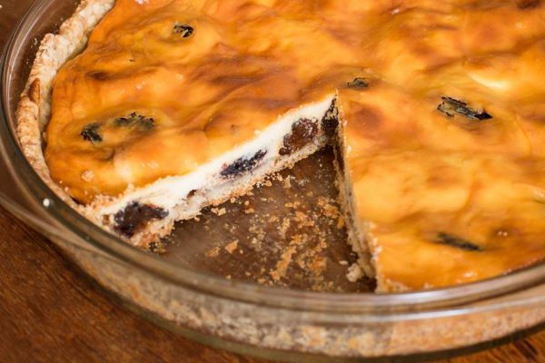 Подборка открытых пирогов с курицей, беконом, тыквой, яблоками, черносливом и творогом