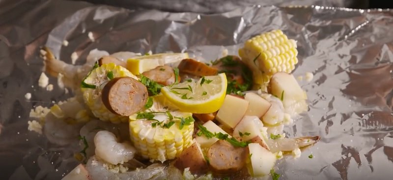 овощи в фольге на гриле