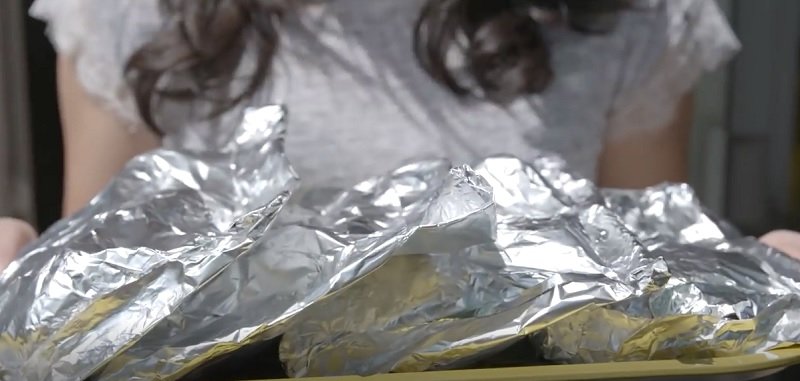 овощи в фольге на гриле