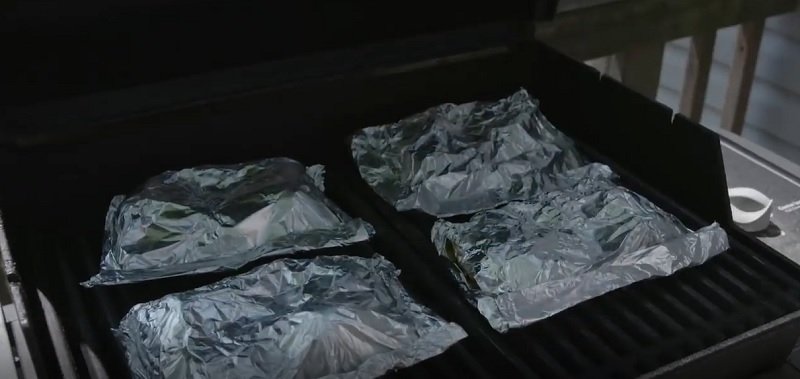 овощи в фольге на гриле