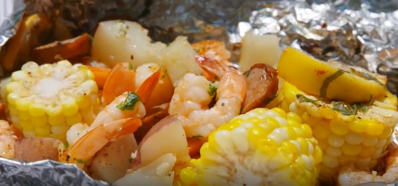овощи в фольге на гриле