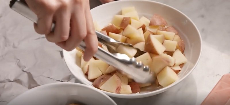 овощи в фольге на гриле