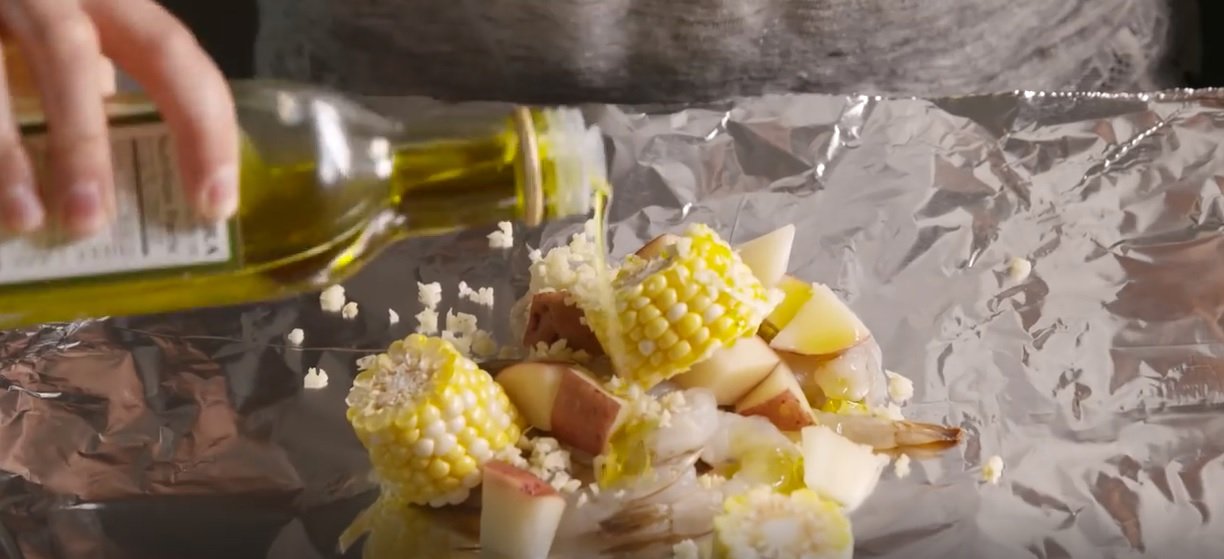 овощи в фольге на гриле