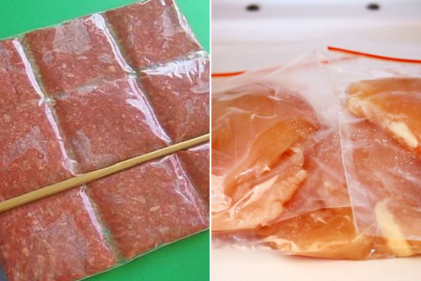 У меня в морозилке рай педанта, покажу, как гениально использую пакеты для замораживания продуктов