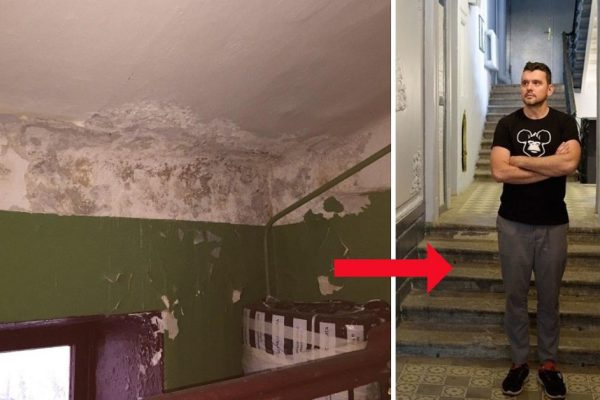 Облезлые стены, разбитые полы и грязь сводили мужчину с ума. Тогда он решил засучить рукава и…