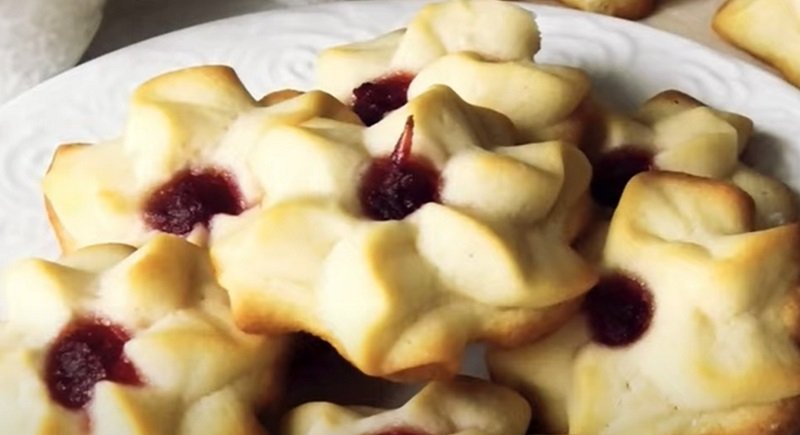 печенье курабье с джемом