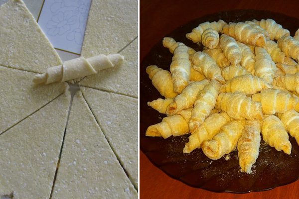 Рецепт песочных рогаликов