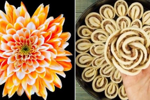 Пирог «Хризантема»