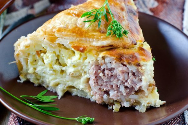 Рецепт пирога из кабачков с фрикадельками