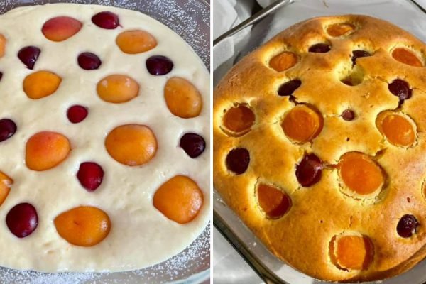 Пятиминутный пирог с абрикосами, который я всегда готовлю в августе, получается мягким и влажным