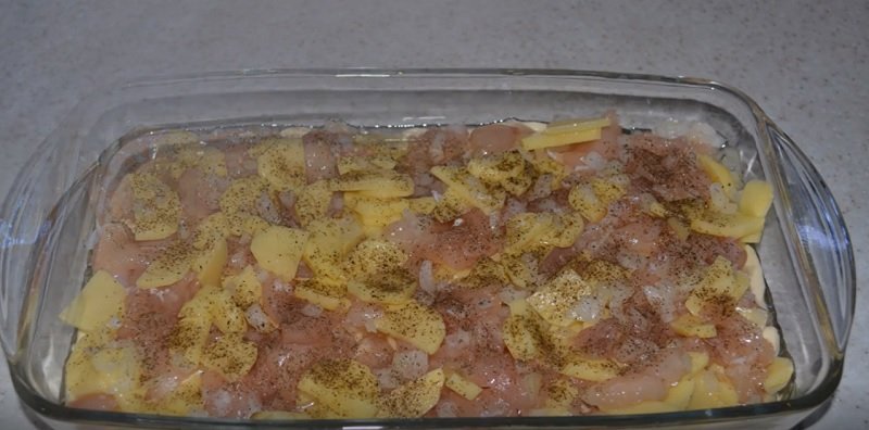 заливной пирог с курицей