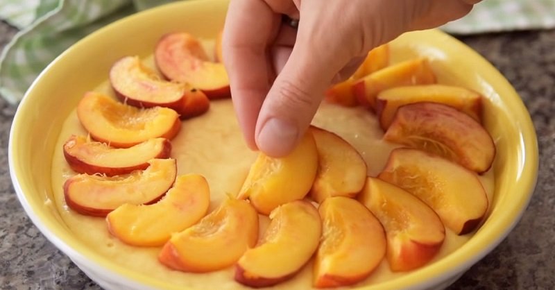 пирог с персиками в духовке