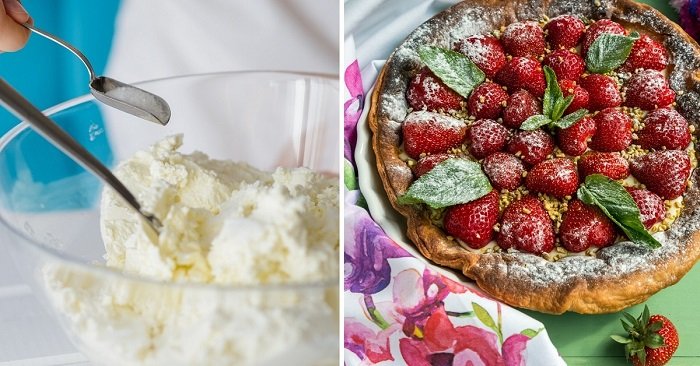 пирог с клубникой