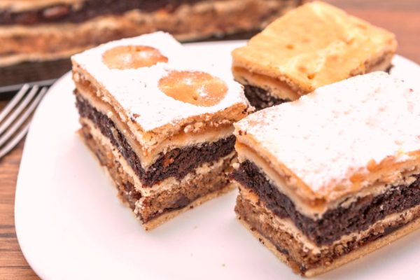 Apple, walnut, and poppy seed cake