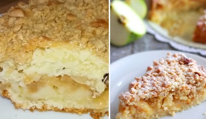 как приготовить пирог с яблоками и орехами