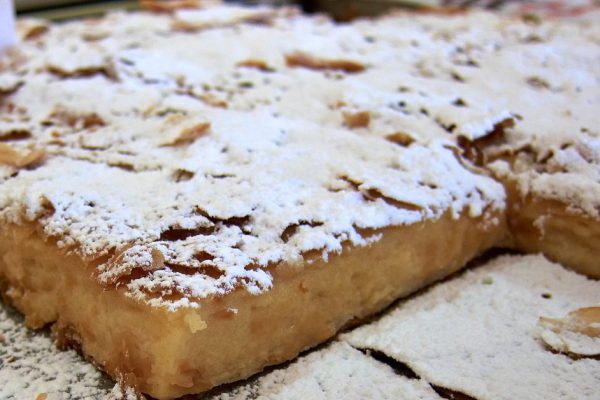 Bugatsa is a traditional Greek sweet cream pie