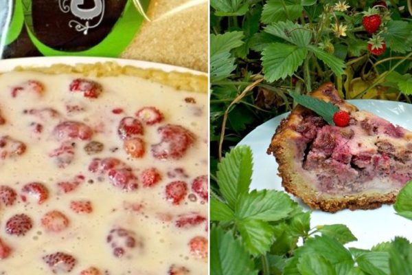 Рецепт пирога с земляникой