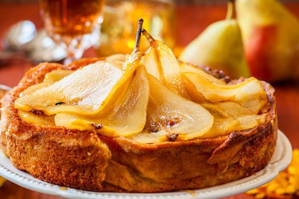 Pear cake for autumn holiday