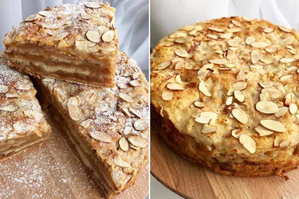 Рецепт насыпного яблочного пирога без замеса теста