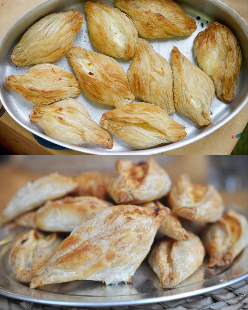 как сделать слоеные пирожки с сыром