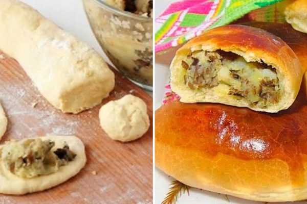 Муж даже в пост не может без пирожков, готовлю начинку из картошки и грибов, получается сытно и аппетитно