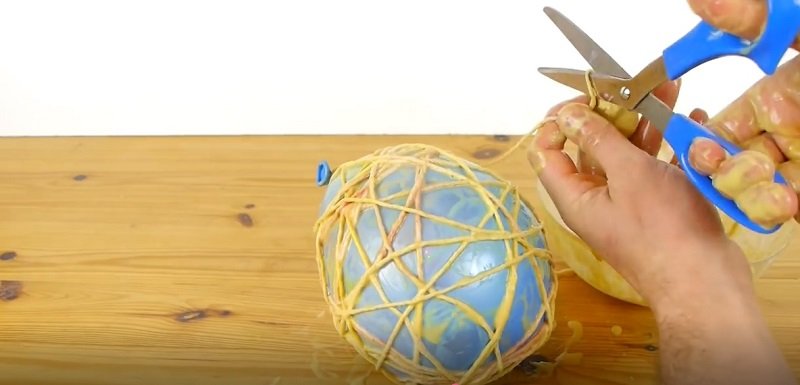 декоративное яйцо из веревки