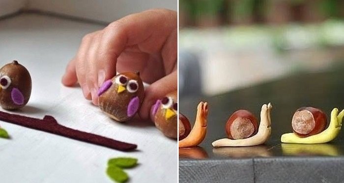 поделки из каштанов в интерьере