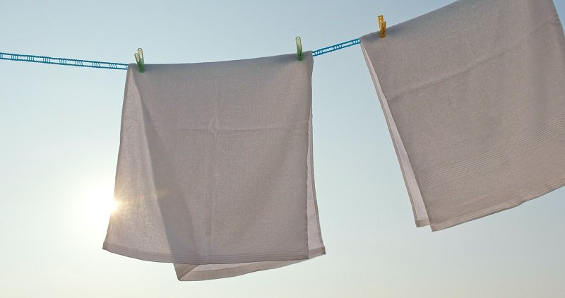как стирать белые кухонные полотенца