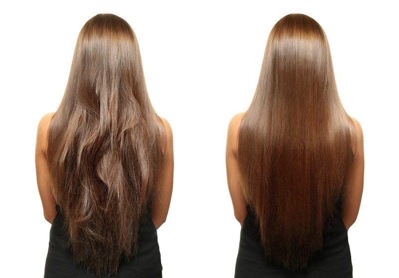 Натуральный уход за волосами до и после