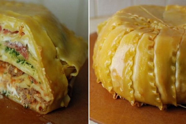 Необычная круглая лазанья: изысканное блюдо для праздничного стола.