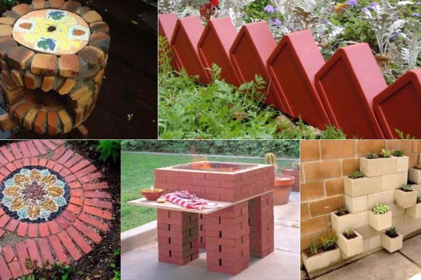 Примеры использования остатков кирпича