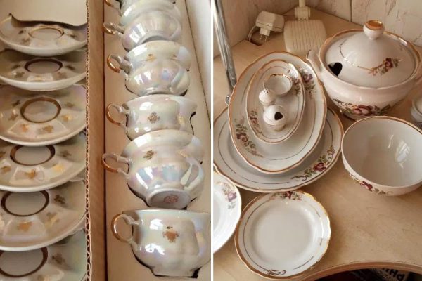 Разбирала вещи после ухода бабушки и нашла целый шкаф советской посуды, а теперь не знаю, куда ее пристроить