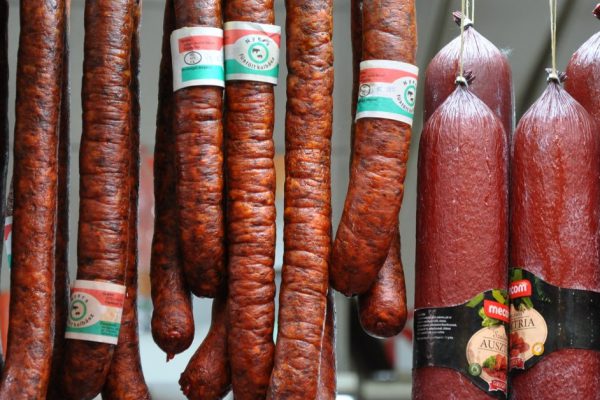 Sausages in Budapest, Hungary